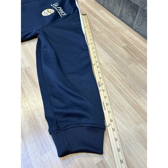 Big Dogs Jacket Mens Large Blue Yellow Varsity Bomber Patches Spellout Coat - Picture 10 of 14